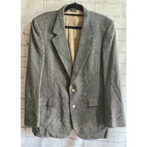 Bill Blass Dillards Black White Woven Size 46 Men's Blazer Lined